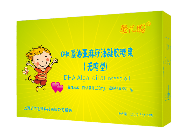 愛兒聰®藻油DHA亞麻籽油凝膠糖果(無(wú)糖型)