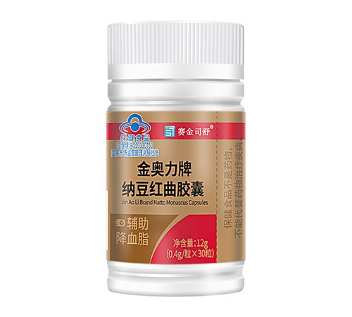 金奧力牌納豆紅曲膠囊-30粒